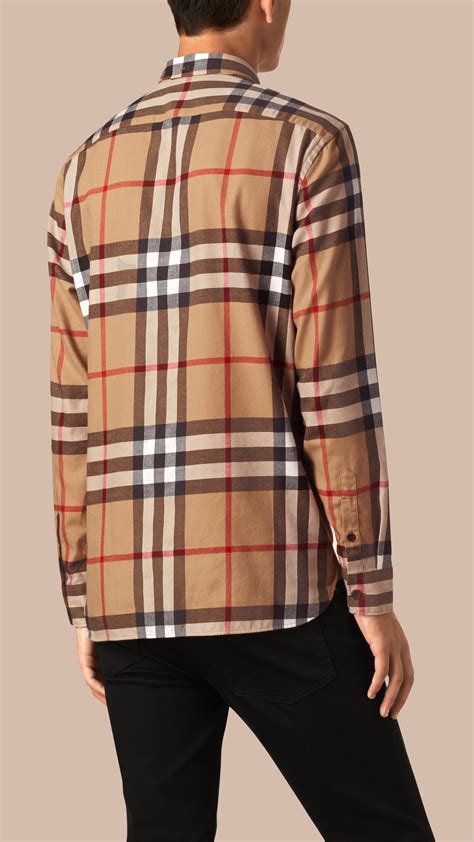 burberry long sleeve plaid shirt|Burberry flannel shirt men's.